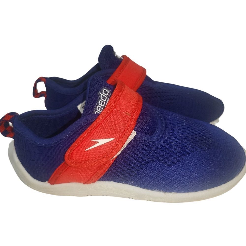 Speedo NWT Boy's XL (11-12) Blue Mesh Shore Explore Rubber Sole Water Shoes